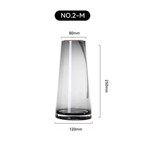 Flangia L <span class=keywords><strong>vetro</strong></span> grigio fumo <span class=keywords><strong>vaso</strong></span> da <span class=keywords><strong>disegno</strong></span> oro semplice per la casa salotto <span class=keywords><strong>vaso</strong></span> <span class=keywords><strong>di</strong></span> fiori all'ingrosso - Product Image 6