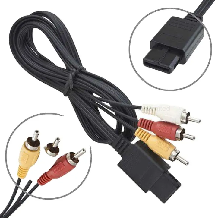 Audio-Video-AV-Kabel für SNES/N64-Videospielkonsole 6-Fuß-Kabelkabel Cinch-TV-AV-Kabel Kabel leitung für GameCube AV/Nintendo 64-Kabel