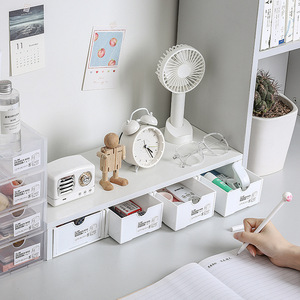 Desktop <b>Storage</b> <b>Box</b> <b>Drawer</b> Style Stackable Transparent Plastic Organizer For Stationery Cosmetic Desktop <b>Drawer</b> Organizers - Product Image 1