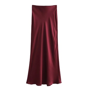 Style français élégant <span class=keywords><strong>longue</strong></span> <span class=keywords><strong>jupe</strong></span> crayon serrée femmes <span class=keywords><strong>taille</strong></span> <span class=keywords><strong>haute</strong></span> une ligne <span class=keywords><strong>jupe</strong></span> <span class=keywords><strong>évasée</strong></span> <span class=keywords><strong>jupe</strong></span> en Satin pour les femmes - Product Image 1