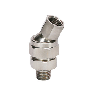36725 Nuevo Conector Giratorio de Bola Ajustable de Acero Inoxidable 304, Accesorios de Conexión con Rosca de 1/4*1/4, Ángulo de Rociado de 0-110 Grados - Product Image 1