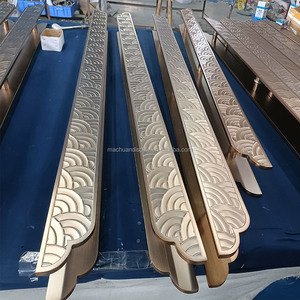 Maniglia per Porta d'Ingresso in Metallo Massiccio Antiruggine con Incisione Retrò a Onda Marina, Resistente per Cancelli in Legno da Cortile - Product Image 4