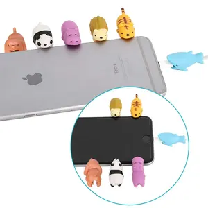 Nettes Tierbiss-Kopfhörer kabel, das USB-Daten-Cartoon-Kabels chutz für Telefon auflädt