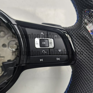 Volante Deportivo de Fibra de Carbono Forjado de Alta Calidad con Cuero Perforado para Volkswagen VW GTI7 Golf MK7 - Product Image 3