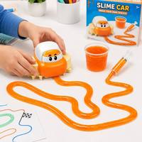 Coche de Pista de Slime Creativo DIY con Inducción para Seguir la Línea, Juguete de Riel Recargable por USB, Regalo Educativo STEM para Niños