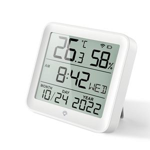 Horloge murale en métal avec thermomètre et hygromètre, thermomètre numérique pour animaux de compagnie, thermomètre Wifi pour reptiles, hygromètre Wifi - Product Image 1