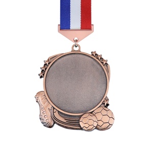 Medallas al por mayor baratas con cintas, medallas de oro de la Liga de Campeones, placas de premio en blanco, medallas deportivas de metal con diseño personalizado - Product Image 3