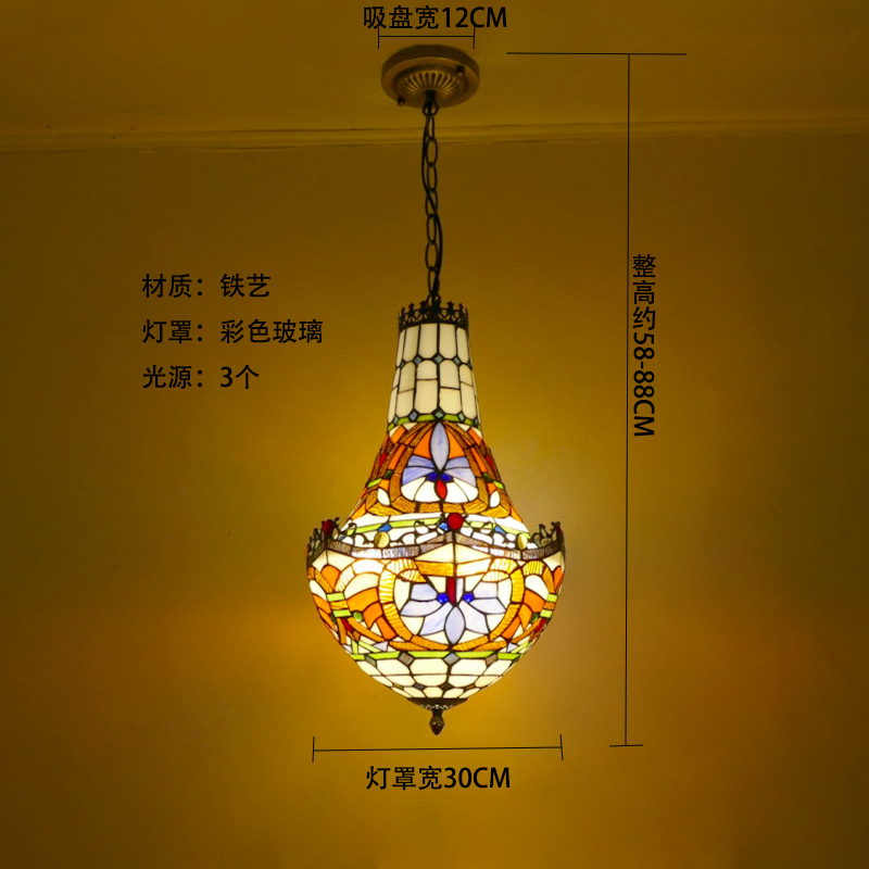 Dragon tail barocco 30cm lampadario 3 portalampada