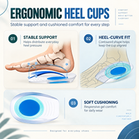 Coussinets de talon en gel lavables et réutilisables, coussinets antidérapants pour soulager la douleur au talon, talonnettes adaptées aux baskets et mocassins pour hommes et femmes