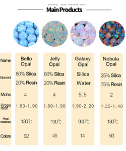 Opale a forma di croce bianco e <span class=keywords><strong>blu</strong></span> da 7,5x10 mm creato in laboratorio Zhengyong con foro per la creazione di gioielli, effetto color play - Product Image 5