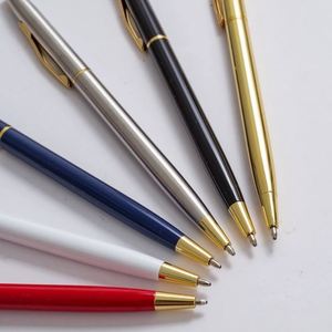 Slim Metal Ballpoint <b>Pen</b> <b>Gold</b> Silver Trim Executive Signature <b>Pen</b> Custom Laser Logo for Corporate Promotional Gift - Product Image 6