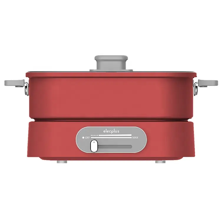 Electric mini Cooker Multi functional cooking pot hotpot BBQ steak meatball non-stick cookware