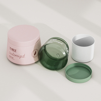 Pots à Crème Vert Mat Écologiques en Plastique PET pour Cheveux et Corps 150ml 250ml 350ml 500ml à Large Ouverture pour Soins de la Peau