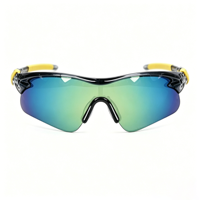 Lunettes de soleil de cyclisme GL9302 pour hommes et femmes, lunettes de sport UV400, lunettes PC pour VTT, verres miroir jaunes transparents