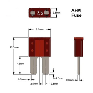 Fusible de Cuchilla Automotriz Micro2 <span class=keywords><strong>ATR</strong></span> de 5, 7.5, 10, 15, 20, 25 y 30 Amperios, 32V CA - Product Image 6