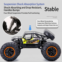 Coche Todoterreno RC 4WD 2.4G 1:16, Camioneta Monstruo a Control Remoto, Juguete para Interiores y Exteriores de 50 m