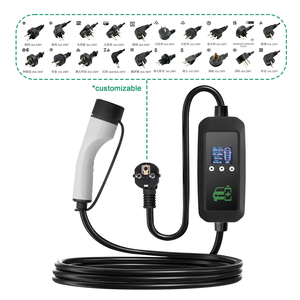 E-mingze Estación de Carga Portátil Tipo 2 EV 32A Monofásico 7KW Cargador de Vehículo Eléctrico con Enchufe Personalizado Nueva Condición - Product Image 5