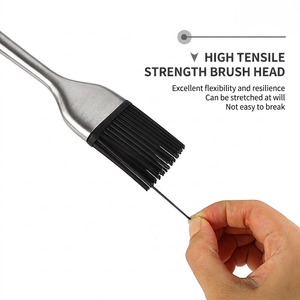Silicone Basting Brush with Long Stainless Steel Handle, Heat-Resistant Detachable for Baking Kitchen <b>BBQ</b> <b>Grilling</b> Accessory - Product Image 4