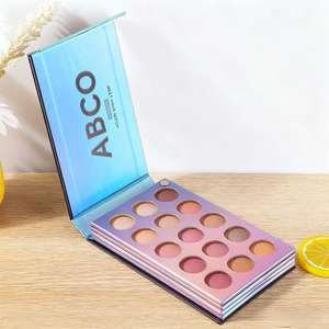 Caja de embalaje de paleta de sombras de ojos de diseño personalizado caja de regalo de maquillaje con base de lápiz labial sombra de ojos - Product Image 4