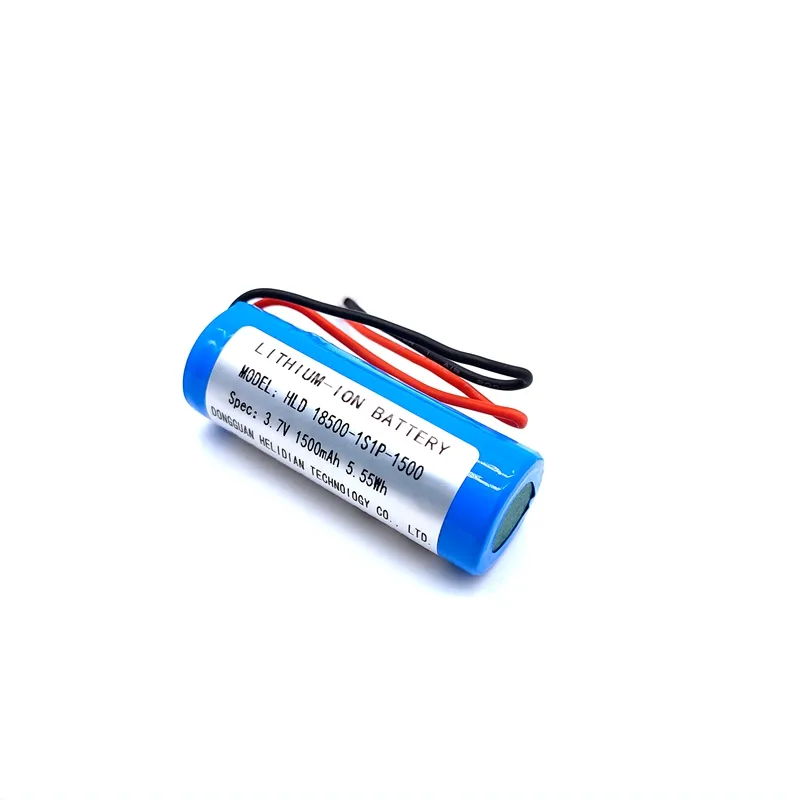 경쟁력있는 가격 충전식 리튬 이온 3.7V 1500Mah 원형 lipo 18500 원통형 배터리 3.7 배터리 전동 공구