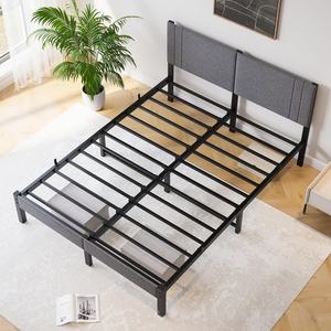 Soldes de fin d'année : Cadre de lit en fer robuste pour chambre à coucher, facile à assembler <span class=keywords><strong>et</strong></span> à nettoyer - Prix le plus bas garanti - Product Image 5