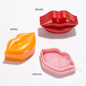 ZHIDUO personnalisé en gros marque privée cristal tendre soins de la peau cerise gelée collagène feuille de lèvre masque pour les lèvres