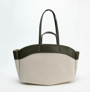 Bolso de lona de gran capacidad para mujer, cierre abierto, correa cruzada, ideal para ir de compras - Product Image 1