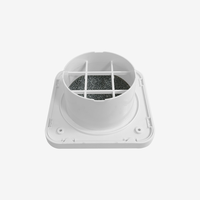 Hotte de ventilation intérieure système HVAC diffuseur en plastique ABS pressé à trois vitesses carré ajuste l'évent d'air frais