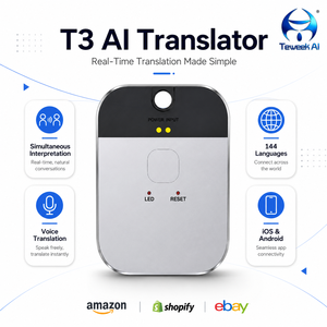 Dispositif de traduction multilingue T3, machine de traduction <span class=keywords><strong>vocale</strong></span> AI, interprète linguistique, assistant portable pour les voyages et les affaires - Product Image 1