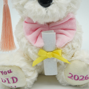Oso de Peluche de Graduación 2026 con <span class=keywords><strong>Gorro</strong></span> y <span class=keywords><strong>Diploma</strong></span>, Peluche de Pingüino de Dibujos Animados, Lindo Pingüino de Peluche Suave con Regalo de Graduación - Product Image 6