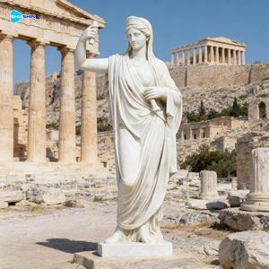 Estatua Antigua de Dios Griego Romano de la Sabiduría, Grande, para Exteriores, Estilo de Diseño Natural, Mármol - Product Image 2