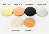 Bocaux à bougies sur mesure de luxe à l'aspect doré pour la décoration de la maison, bougies parfumées avec boîtes cadeaux de luxe