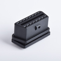 Conector Hembra OBD2 de 16 Pines Moldeado por Inyección, Interfaz de Diagnóstico con Carcasa Protectora Opcional