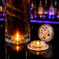 Sincen Wholesale ABS Low Profile Custom Diameter Liquor Launch Retail Showcase Wine Store Promotion LED Bottle Base Light