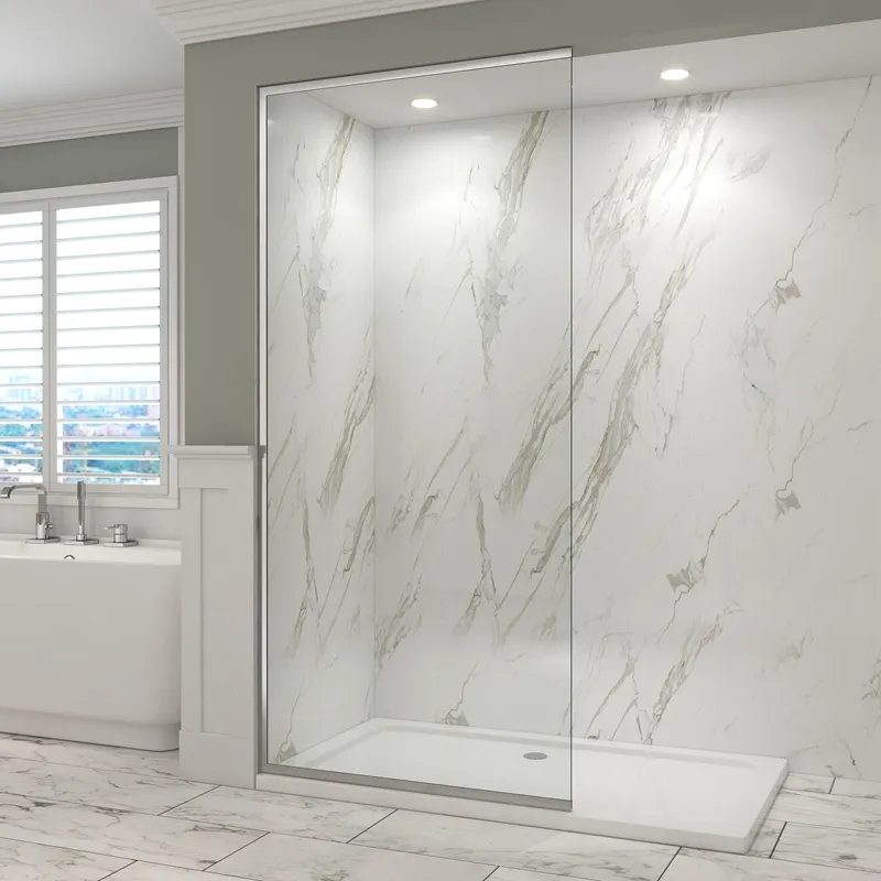 High quality custom bathroom walk-in aluminum alloy frame glass shower door