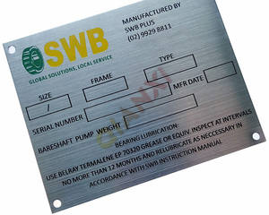 Placas de Identificación de Aluminio Anodizado <span class=keywords><strong>con</strong></span> Número de Serie Certificado para Equipos Industriales Europeos Personalizados - Product Image 4