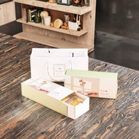 Boîtes de pâtisserie élégantes à thème floral, style simple, longues, pour gâteau aux haricots mungo, nougat, biscuits, gâteau à l'ananas, sushi