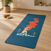 Tapis de yoga professionnel antidérapant, base en caoutchouc végétal, texture en fibre de coco
