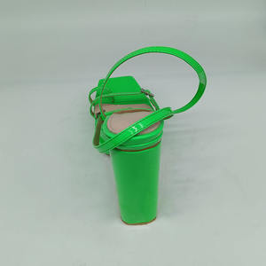 Sandalias de plataforma gruesa <span class=keywords><strong>para</strong></span> mujer, zapatos de tacón alto con punta abierta cuadrada, color verde, <span class=keywords><strong>2022</strong></span> - Product Image 5