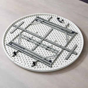 5ft nhựa trắng gấp Bàn Ăn Tròn cho tiệc cưới ngoài trời giản dị & Tiệc cho trang trại trang trí nội thất sử dụng - Product Image 6