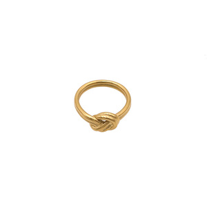 Trendy <b>Titanium</b> Steel Knotted Gold <b>Ring</b> For Women Simple Light Luxury Fashion Jewelry Gift Round Geometric Shape - Product Image 5