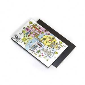 Hot Selling Products 2025 Home Decor Refrigerator Shineys Aluminum Foil Magnetic Stickers Czech Prague Fridge <b>Magnet</b> - Product Image 4