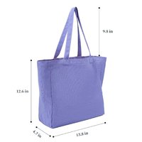 Bolsa de Mano de Lona de Algodón Negra Personalizable con Logotipo para Mujer, Bolsa de Compras Ecológica con Cremallera y Color Personalizado