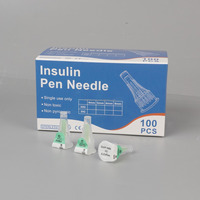 Aiguilles pour stylo à insuline vétérinaire vertes certifiées CE 32G 4 mm, stériles EO, emballées individuellement, 100 pièces/boîte
