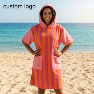 Serviette poncho à capuche 100% coton, imprimé dessin animé OEM, serviette de plage pour bébé, robe portable, logo personnalisé, Toalla Poncho Infantil Con Capucha - Product Image 1