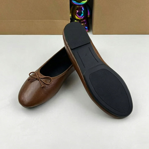 Elegantes Sandalias de Mujer de Piel Sintética con Punta Redonda, <span class=keywords><strong>Zapatos</strong></span> Planos de Ballet sin Talón, <span class=keywords><strong>Zapatos</strong></span> Modernos para Oficina y Trabajo - Product Image 6