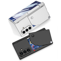Étui de luxe pliable GKK pour PC, compatible Z Fold 7, avec support magnétique rotatif pour cartes, antichoc, étanche et protection d'écran