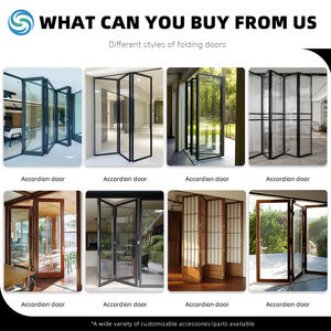 SHUNUO Puertas de Tabique Plegables Modernas de Vidrio Tipo Acordeón Puerta Corredera Interior para Baño con Acabado Polimérico - Product Image 5