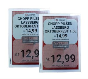 Étiquette de rayon électronique de grande taille à trois couleurs de 13,3 pouces, système ESL 2,4 GHz, écran E-Ink Epaper, étiquette de prix numérique pour supermarché - Product Image 1