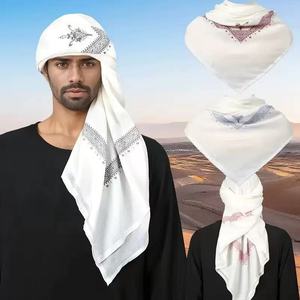 Chal árabe musulmán Shemagh pañuelo para la cabeza bufanda islámica Keffiyeh Hijab bufanda regalo grande bordado Hijab Cachemira - Product Image 1